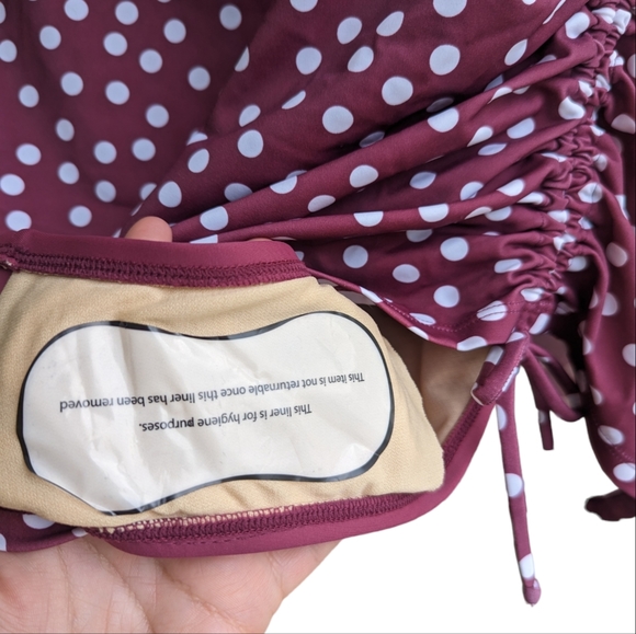 Swimsuits for All Adjustable Sheath One Piece Polkadot Swimsuit - Picture 6 of 8